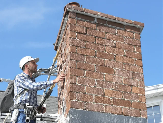 Brickwork for a chimney rebuild by Enfield Chimney Sweep in Enfield, CT