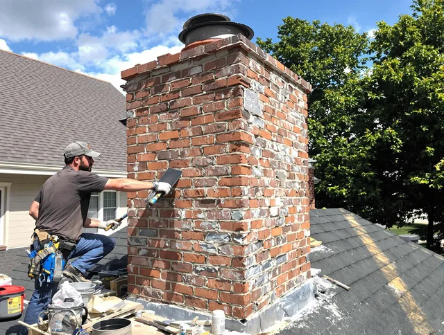 Completed chimney rebuild by Enfield Chimney Sweep in Enfield, CT