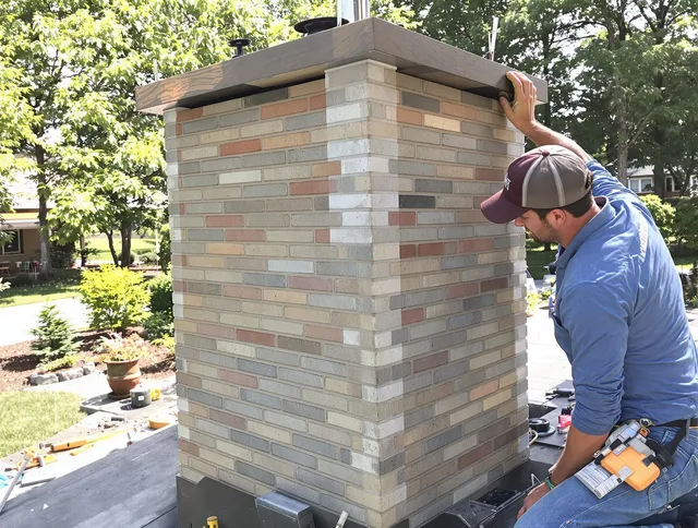 Enfield Chimney Sweep completing a modern chimney remodel in Enfield, CT
