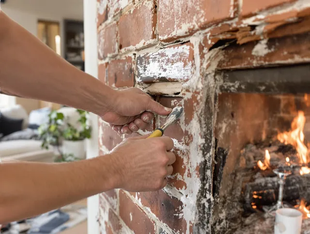 Routine fireplace repair by Enfield Chimney Sweep in Enfield, CT