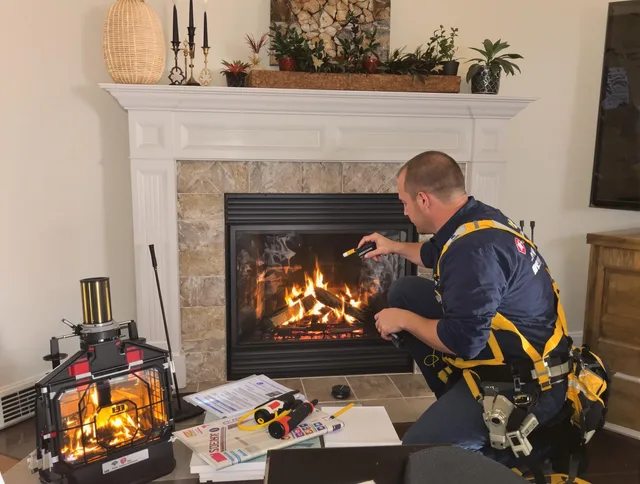 Safety-focused fireplace inspection by Enfield Chimney Sweep in Enfield, CT